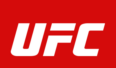 UFC logo in white on a red background
